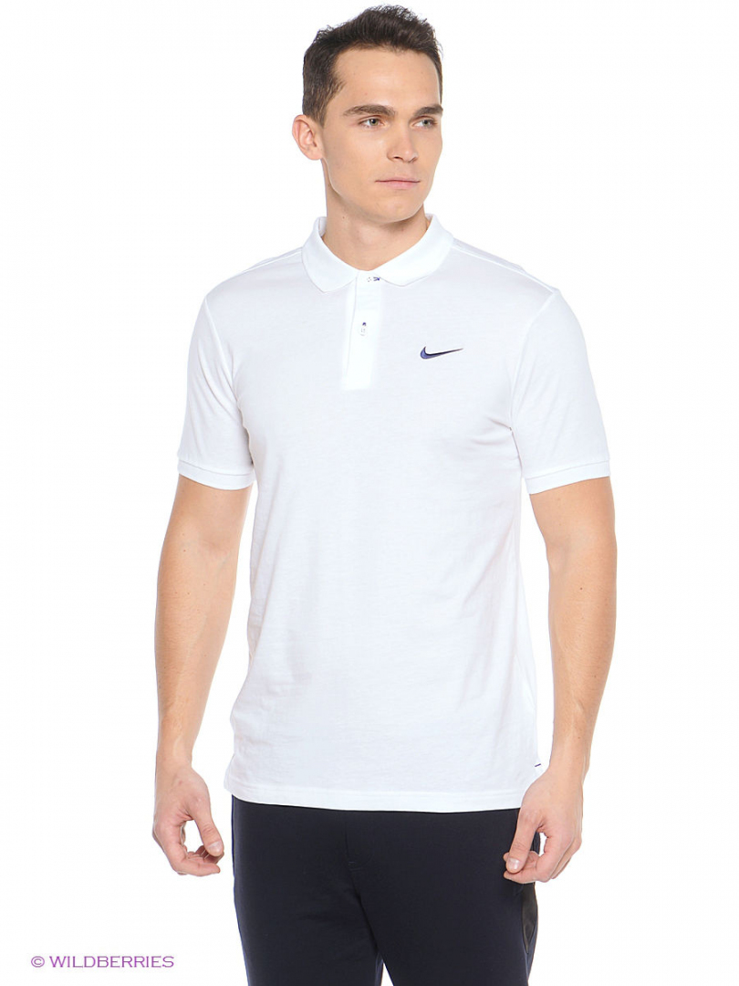 Белая футболка поло Nike