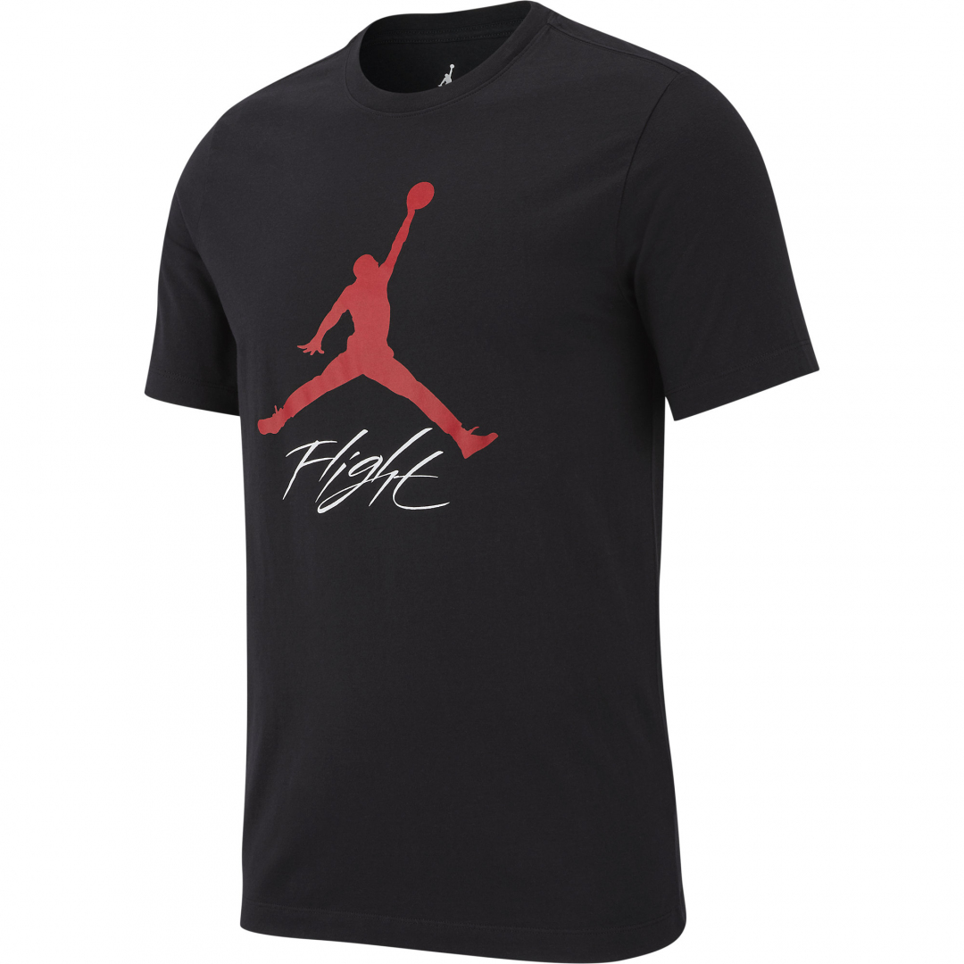 Мужская футболка Jordan Jumpman Flight Hyber Tee черная с принтом