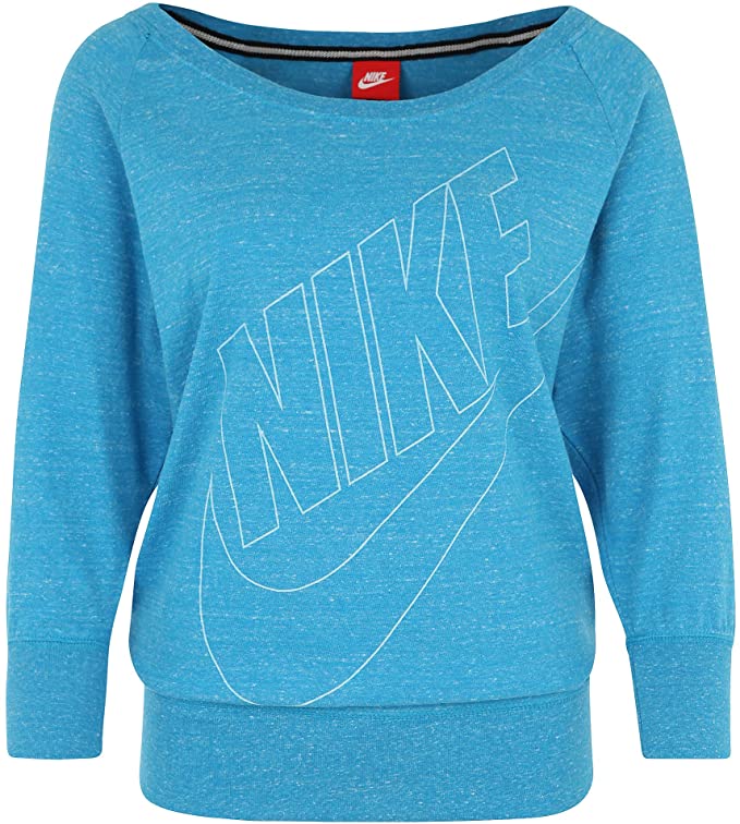 Голубой свитшот Nike с принтом