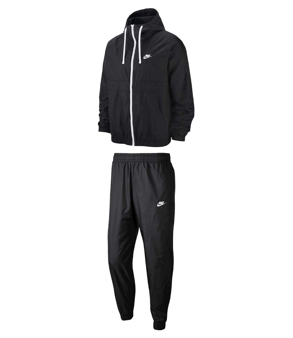 Черный костюм спортивный Nike Nsw Ce Trk Suit Hd Wvn с капюшоном