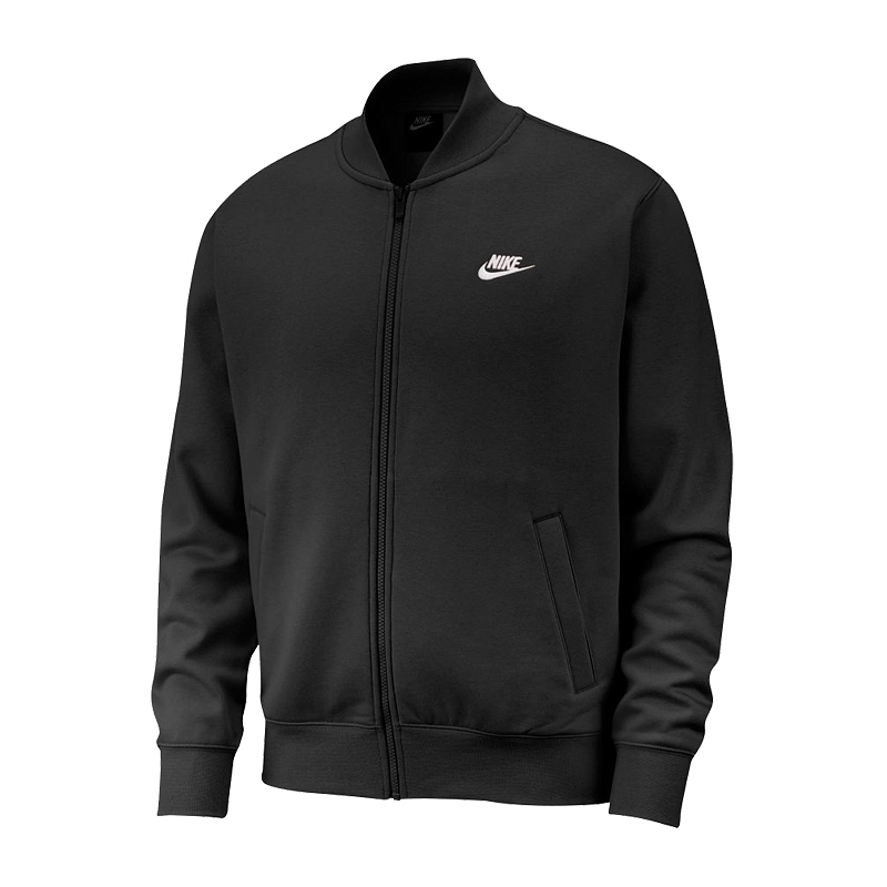 Черная флисовая куртка бомбер Nike Club Bomber