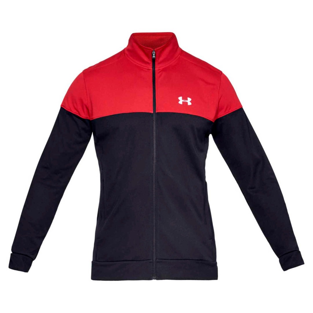 Олимпийка Under Armour Sportstyle Pique Knit Full Zip (красный/черный)