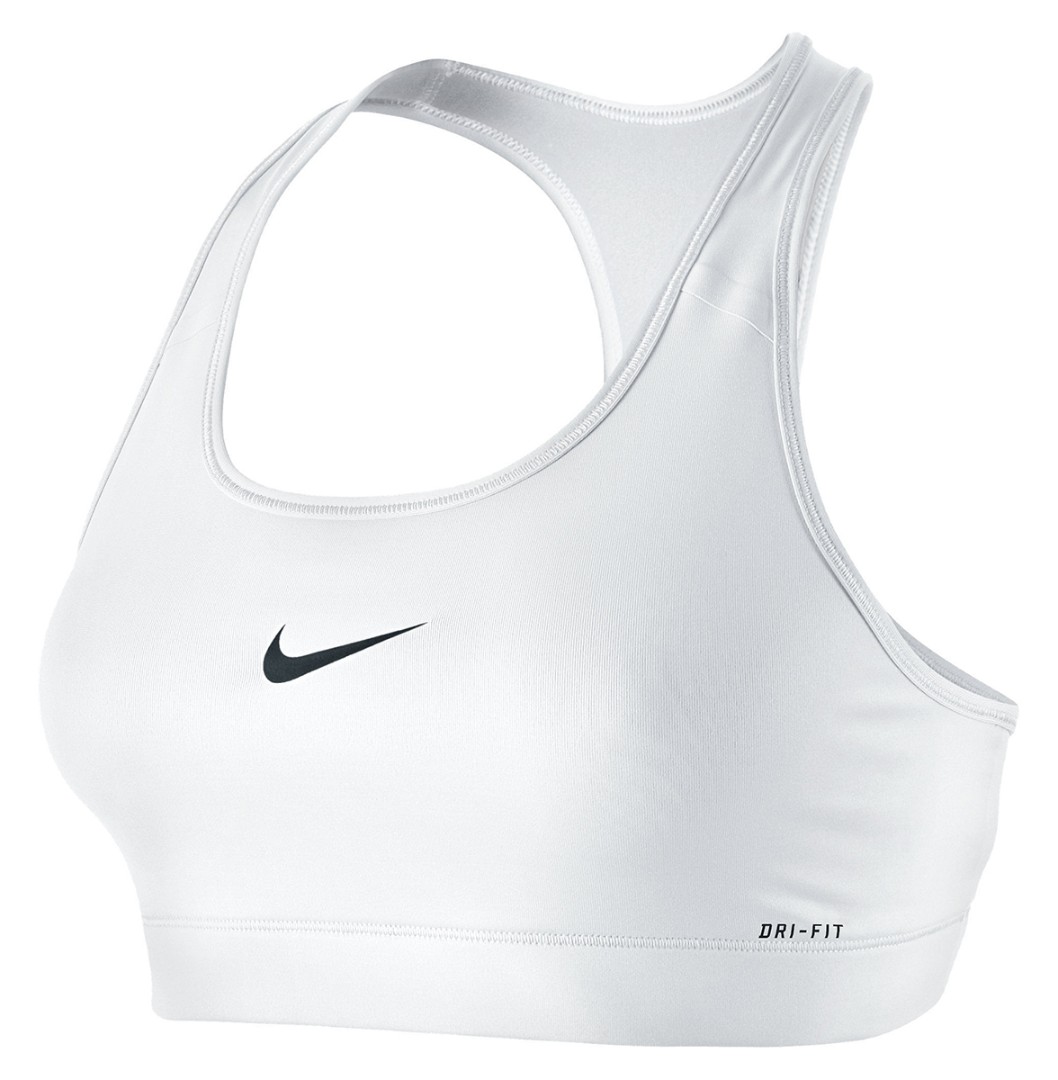 Белый топ Nike Pro Bra для фитнеса и йоги