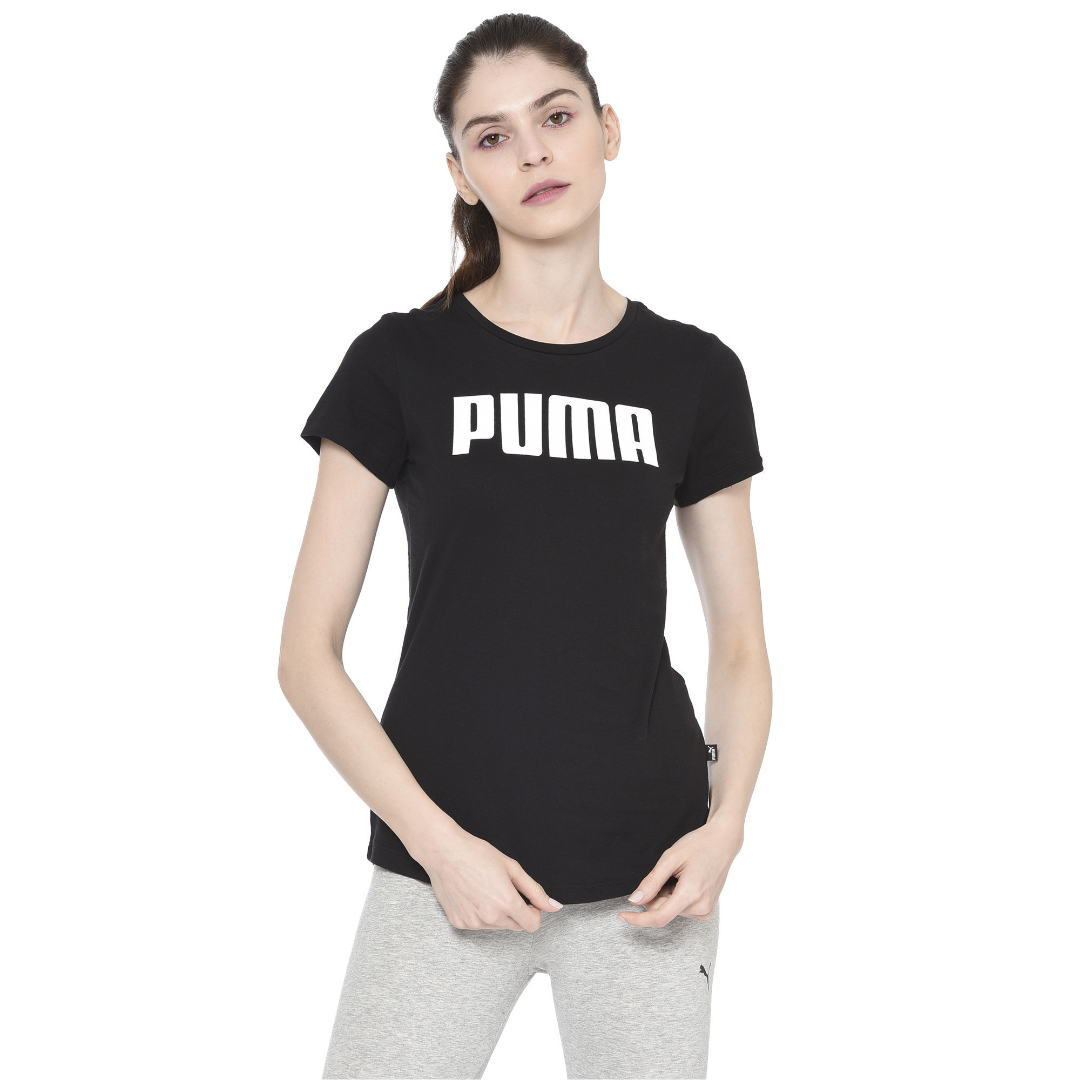 Черная футболка Puma Essentials с круглым вырезом