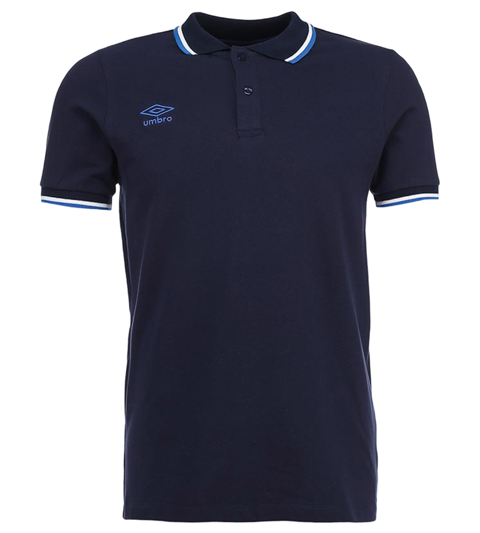 Синяя футболка поло Umbro 2-Stripe Pique Polo