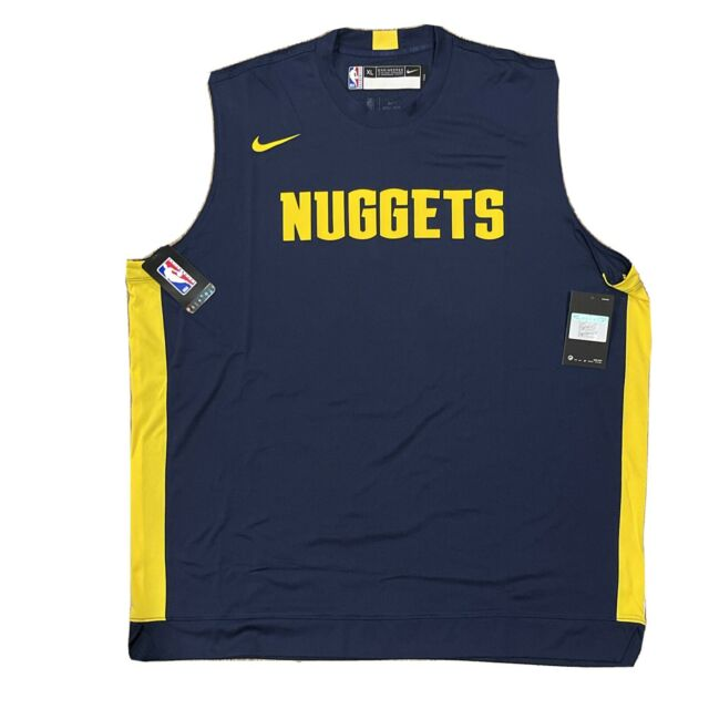 Спортивная синяя майка Nike NBA Denver Nuggets Warm up Shooting Jersey