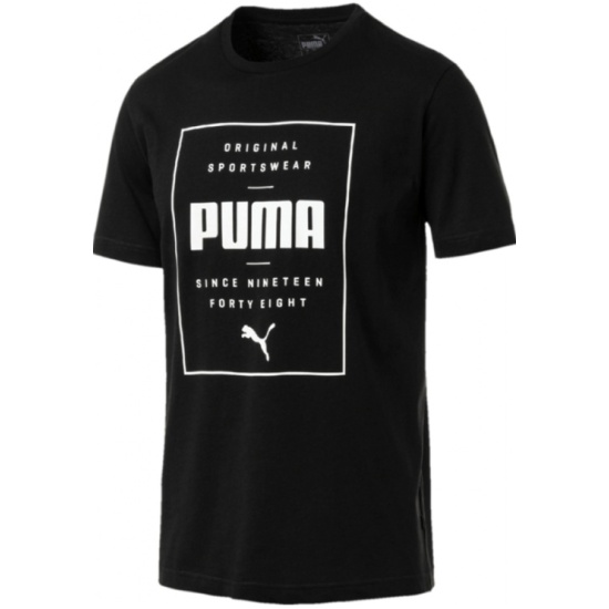 Спортивная футболка Puma черная (ч/б)
