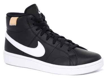 Черно-белые высокие кеды Nike Court Royale 2 Mid (натуральная кожа)