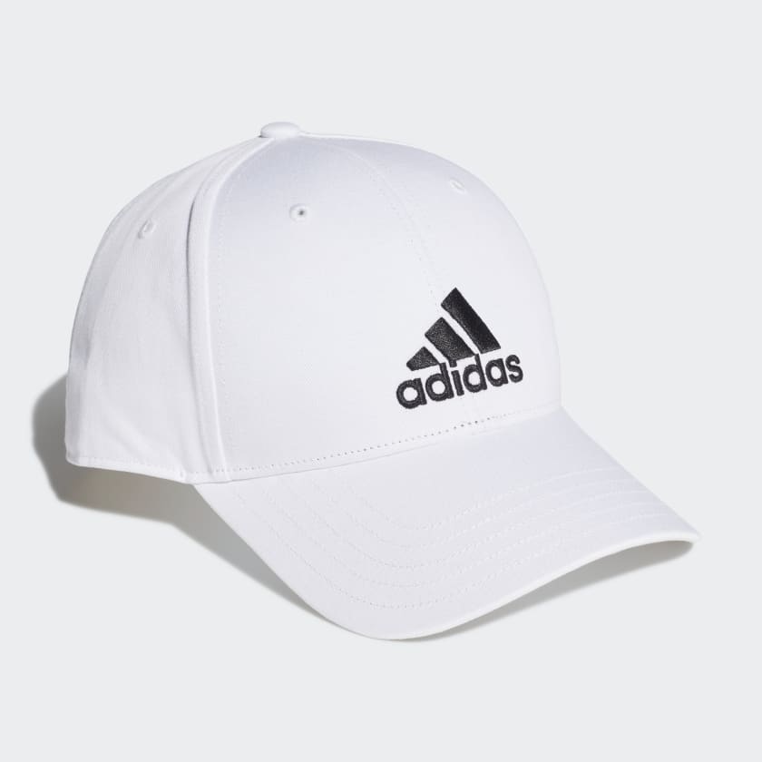 Белая хлопковая кепка Adidas