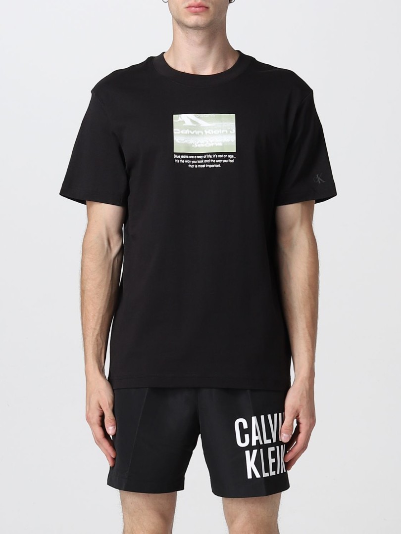 Черная свободная футболка Calvin Klein Jeans