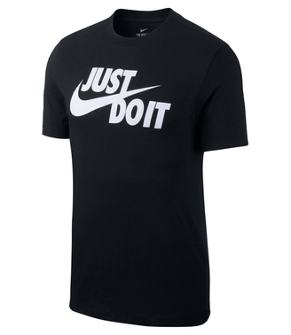 Черная хлопковая футболка Nike Nsw Tee Just Do It Swoosh