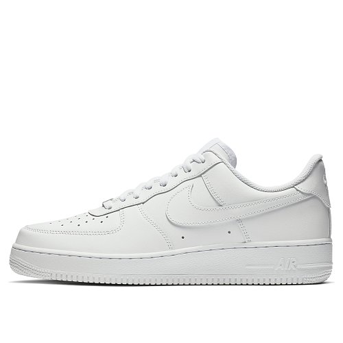 Белые кожанные кроссовки Nike Air Force 1 07