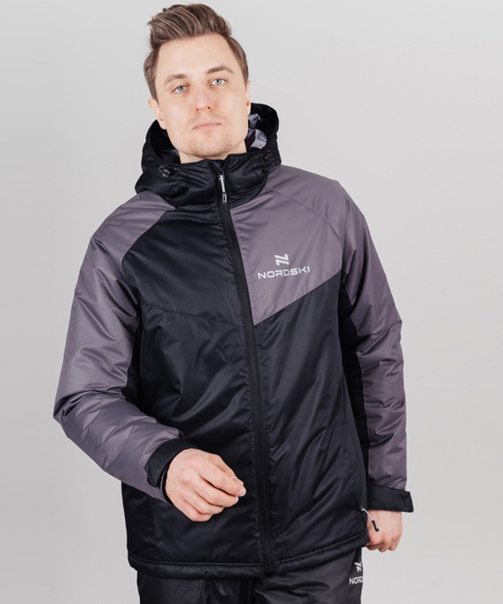 Утепленная куртка NORDSKI Premium-Sport черно-серая