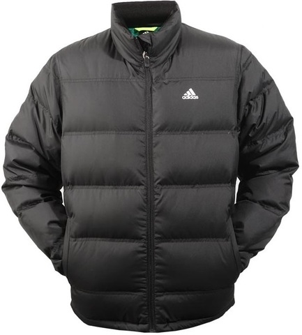 Зимний черный стеганый пуховик Adidas Soft Down JKT