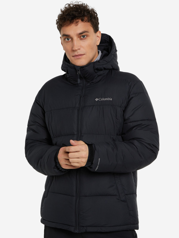 Куртка черная утепленная стеганая Columbia Pike Lake Hooded Jacket