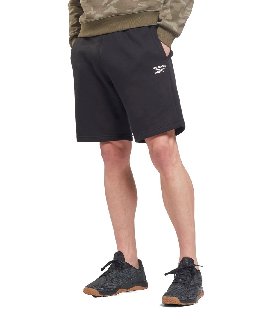 Черные шорты Reebok Identity Fleece Shorts с карманами