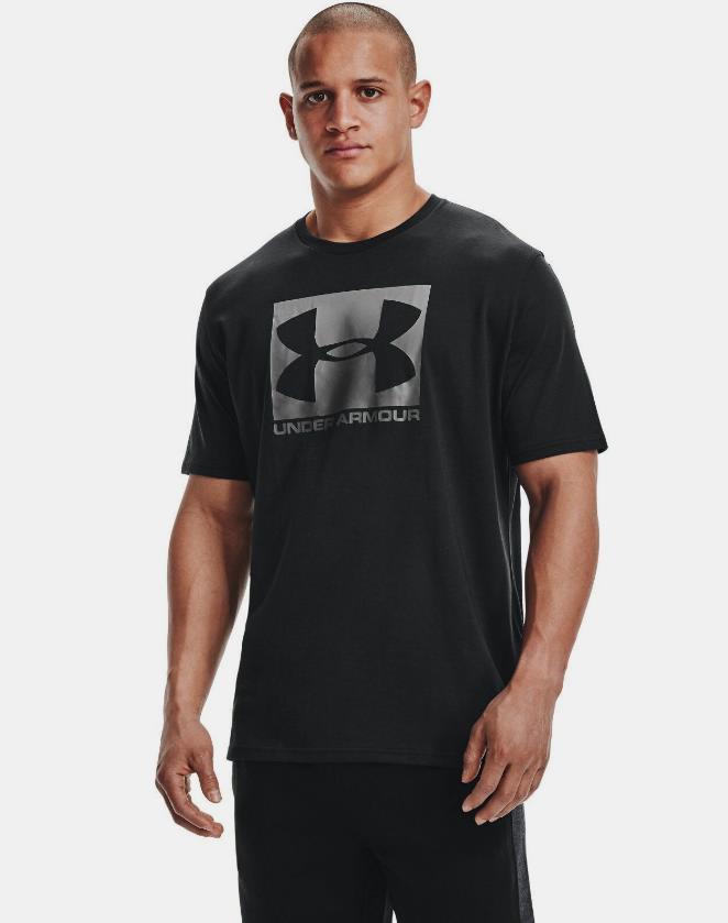 Черная хлопковая футболка Under Armour Boxed Sportstyle