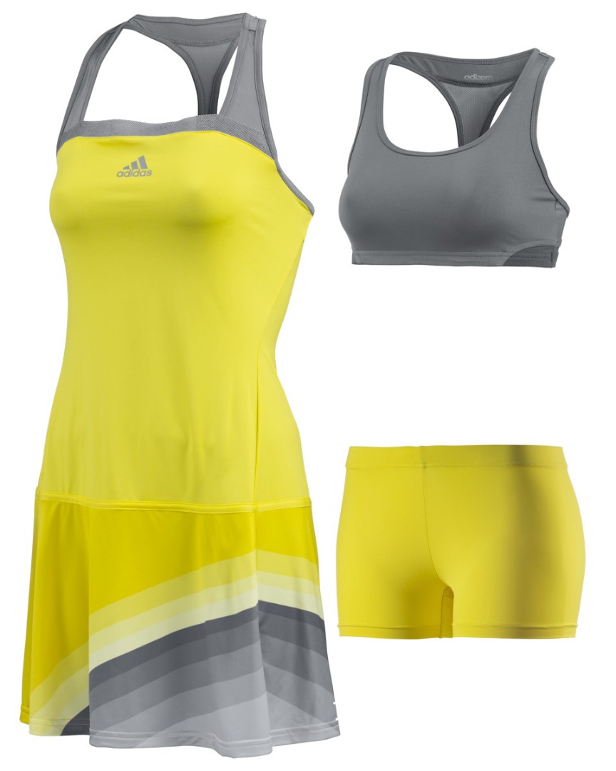 Желтое платье Adidas Performance для тенниса