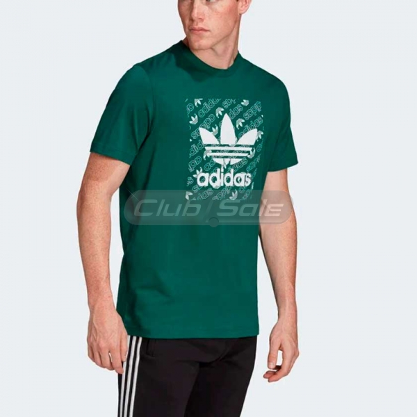 Мужская футболка Adidas Originals Monogram Square зеленая