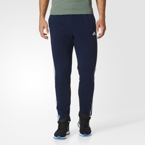 Зауженные брюки Aдидас Essentials 3-Stripes синие